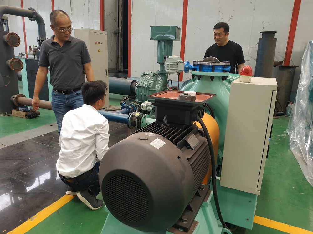 Thailand Customers Visit Dacheng Machinery Multi-stage Centrifugal blower