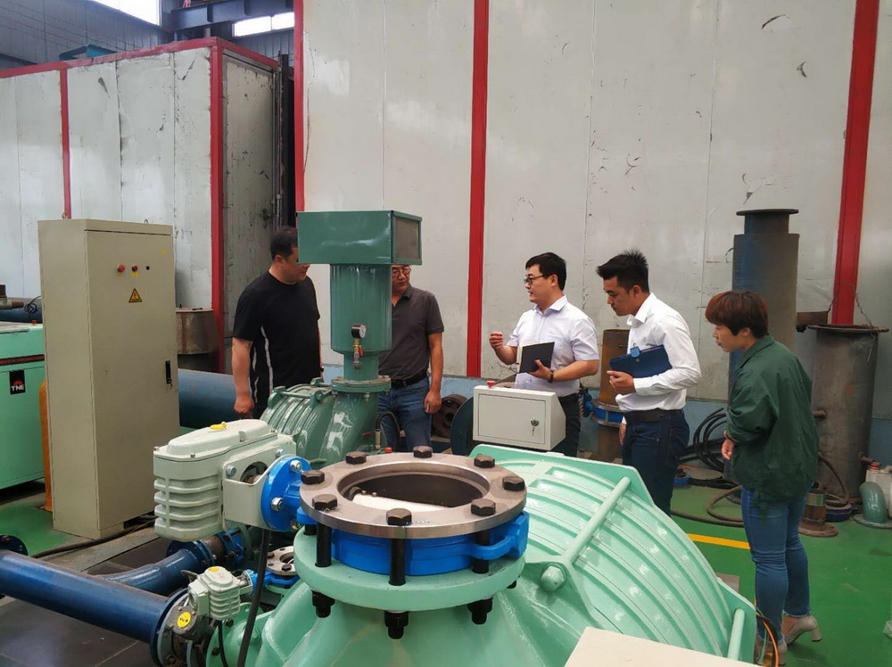 Thailand Customers Visit Dacheng Machinery Multi-stage Centrifugal blower